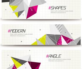 Abstract shapes banner vector