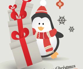 Christmas retro background 1 vector