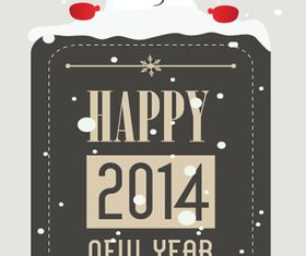 Christmas retro background 3 vector