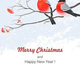Christmas bird background 1 vector