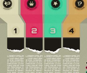 Vintage number background vectors