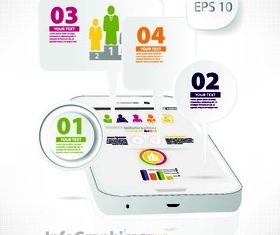 Modern infographics background 2 graphics vector