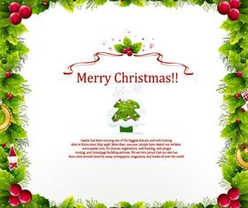 Flower frames christmas background design vectors