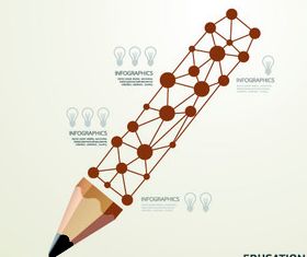 Concept pencil background design vector