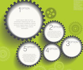 Gearwheel and number background 1 shiny vector