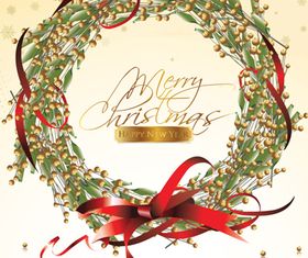 Garland christmas background vector