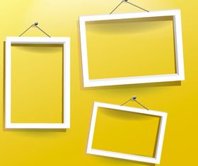 Photo frame background vector
