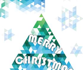 Geometric shapes christmas tree vector material