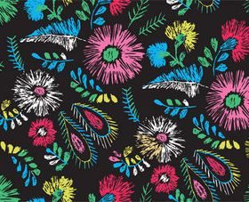 Hand draw flower patterns vector