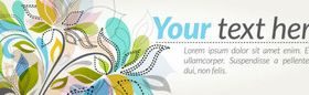 Abstract floral banner vector graphic