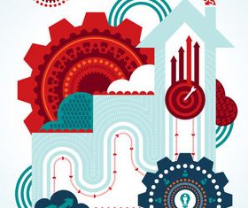 Abstract elements 5 vector