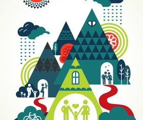 Abstract elements 7 vector