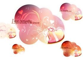 Romantic Valentine heart background 2 vector