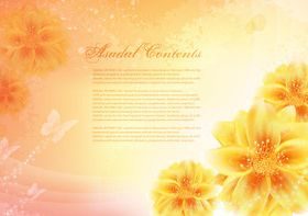 Yellow flowers background vector