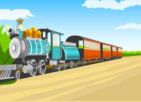 Steam train vector