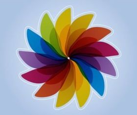 Rainbow Flower Design vector