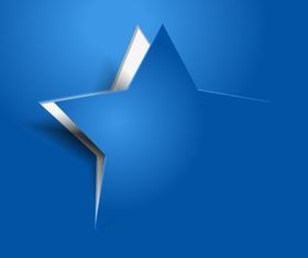 Creative star paper cut background vector