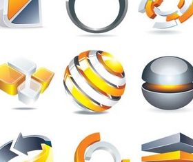Orange Logo free set vector