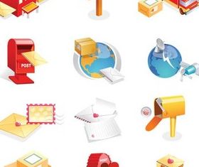 Post Icons free vector