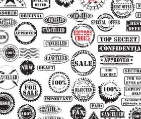 Different Black Stamps vector