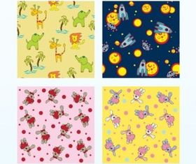 Kids Cartoon Patterns vector