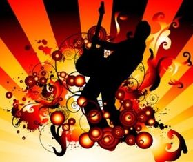 Guitar Rock vector material