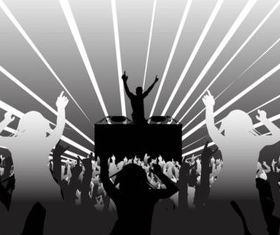 DJ and Party People vector design