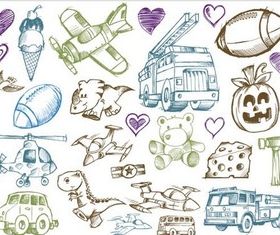 Different Drawing Elements vectors graphic