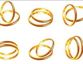 Gold Wedding Rings vector