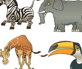 Funny African Animals vectors graphics