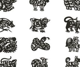 Creative Chinese Horoscope vector graphics