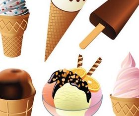 Different Ice Cream vector
