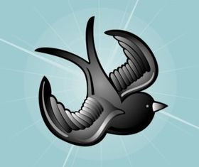 Tattoo Bird Image vector