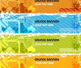 Grunge Pointer Banners vectors