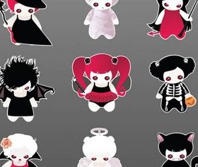 Scary Characters vector graphics