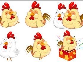 Funny Chickens Illustration vector