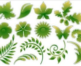 Stylish Natural Elements vector