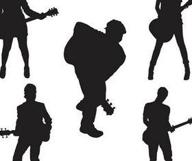 Musicians Silhouettes vector
