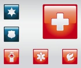Emergency Icons vector