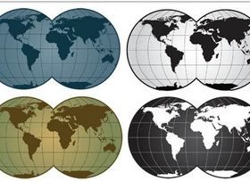 Color World Map design vectors