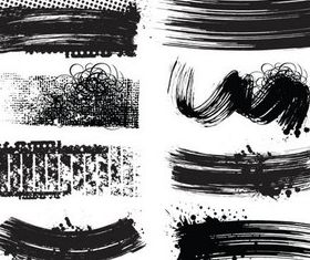 Black Grunge Elements set vector