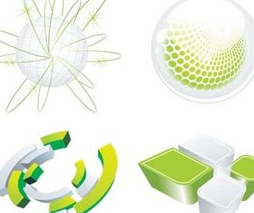 Green Abstract Logo design vectors