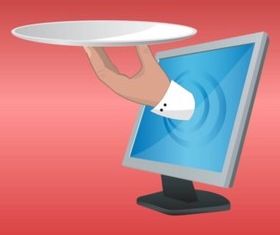 Online Restaurant vector