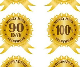 Gold Guarentee Badgets art vector