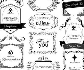 Ornate Vintage Labels vector