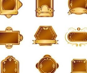 Gold Labels graphic vector graphic