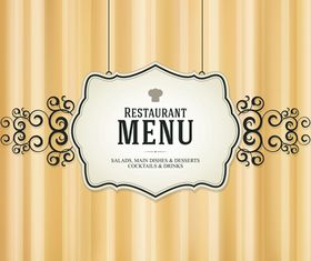 Retro menu cover 1 vector
