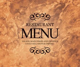 Retro menu cover 2 vector