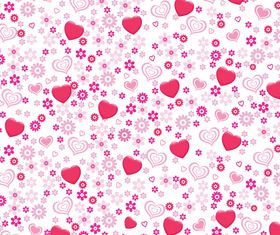 Hearts pattern vector design