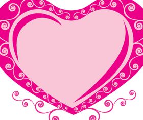 Floral heart cards vector